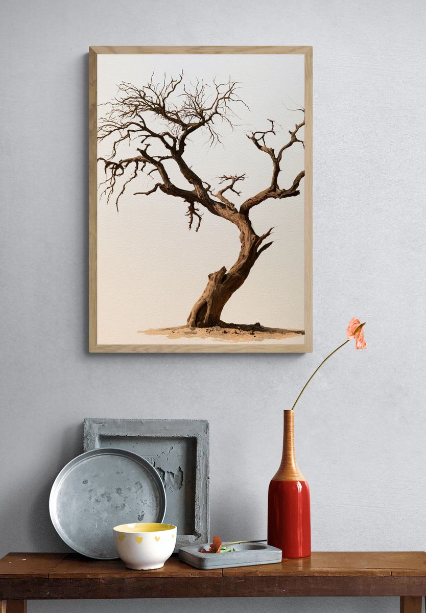 Bonsai Tree Minimalist Print. — room view 3