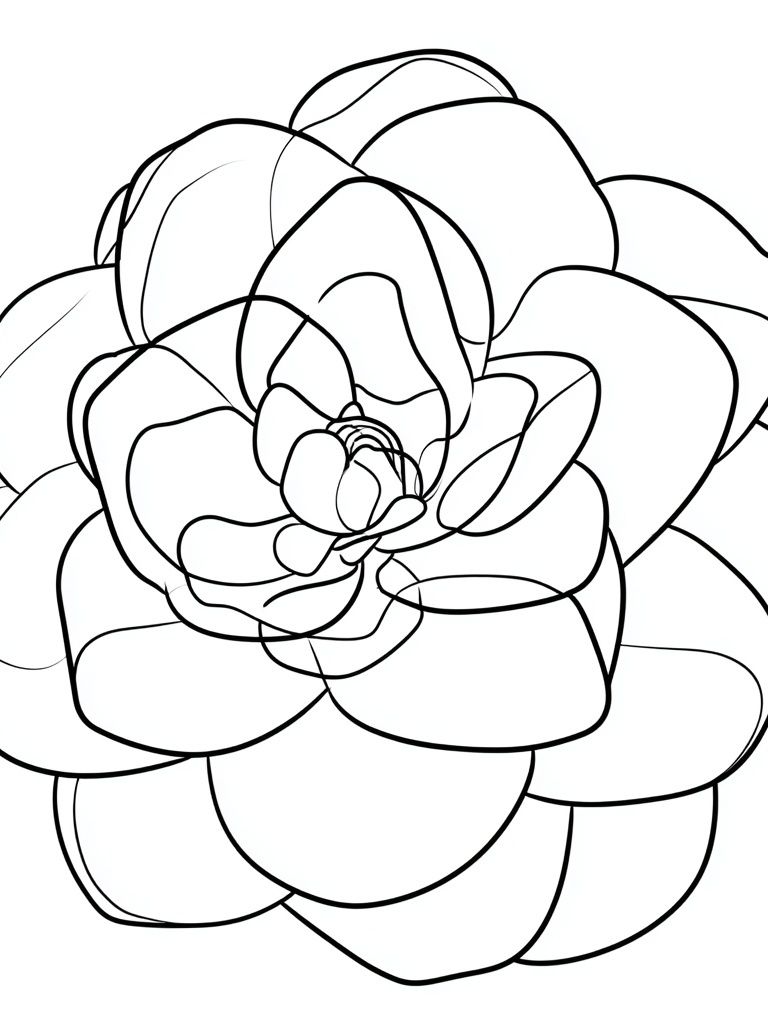Abstract Flower Line Art Poster. poster — botanical art