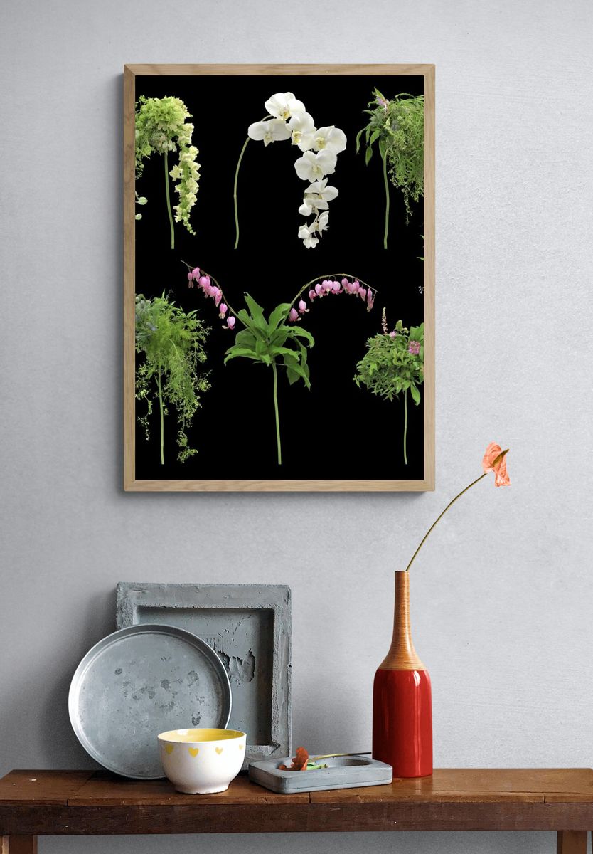 Botanical Floral Study Poster. — room view 3