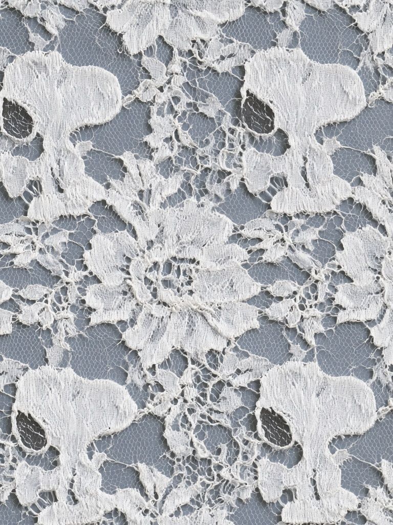 White Lace Floral Pattern Print. poster — botanical art