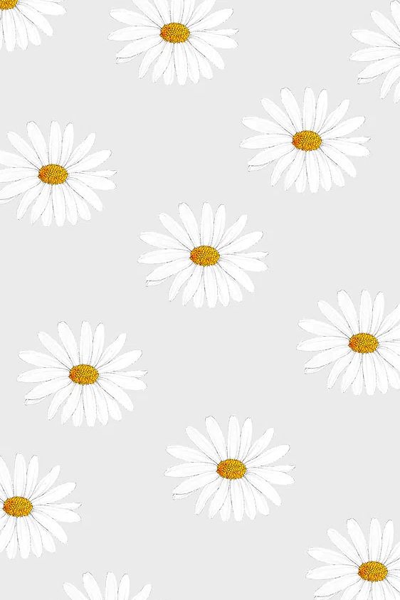 Hand drawn white flower patterned. poster detail