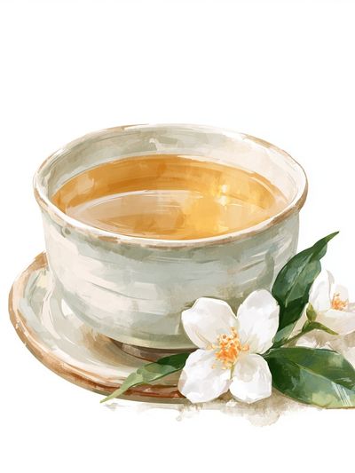 Tea Cup Watercolor Print. poster