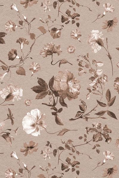Retro flower pattern iPhone wallpaper.