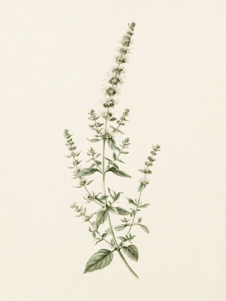 Botanical Herb Sprig Print. poster — botanical art