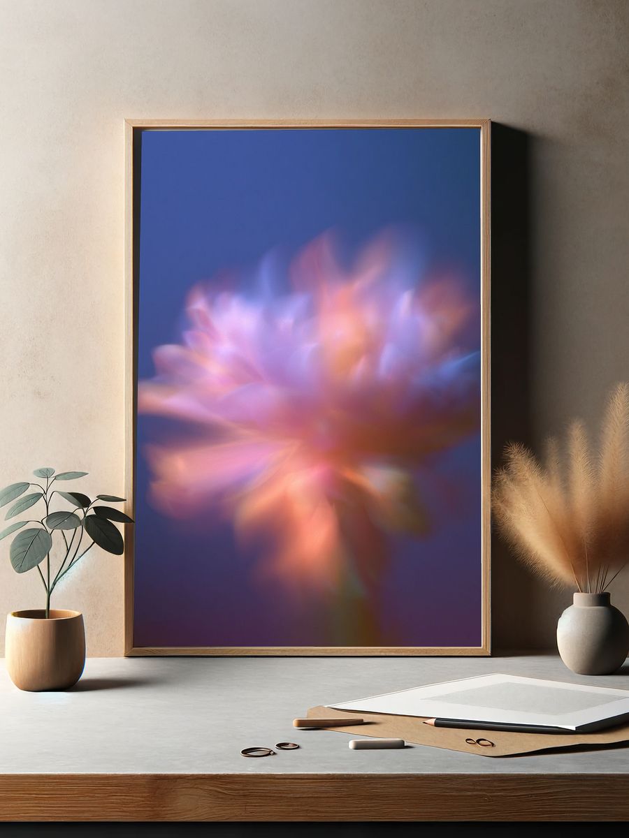 Dreamy Floral Blur Print. — room view 2