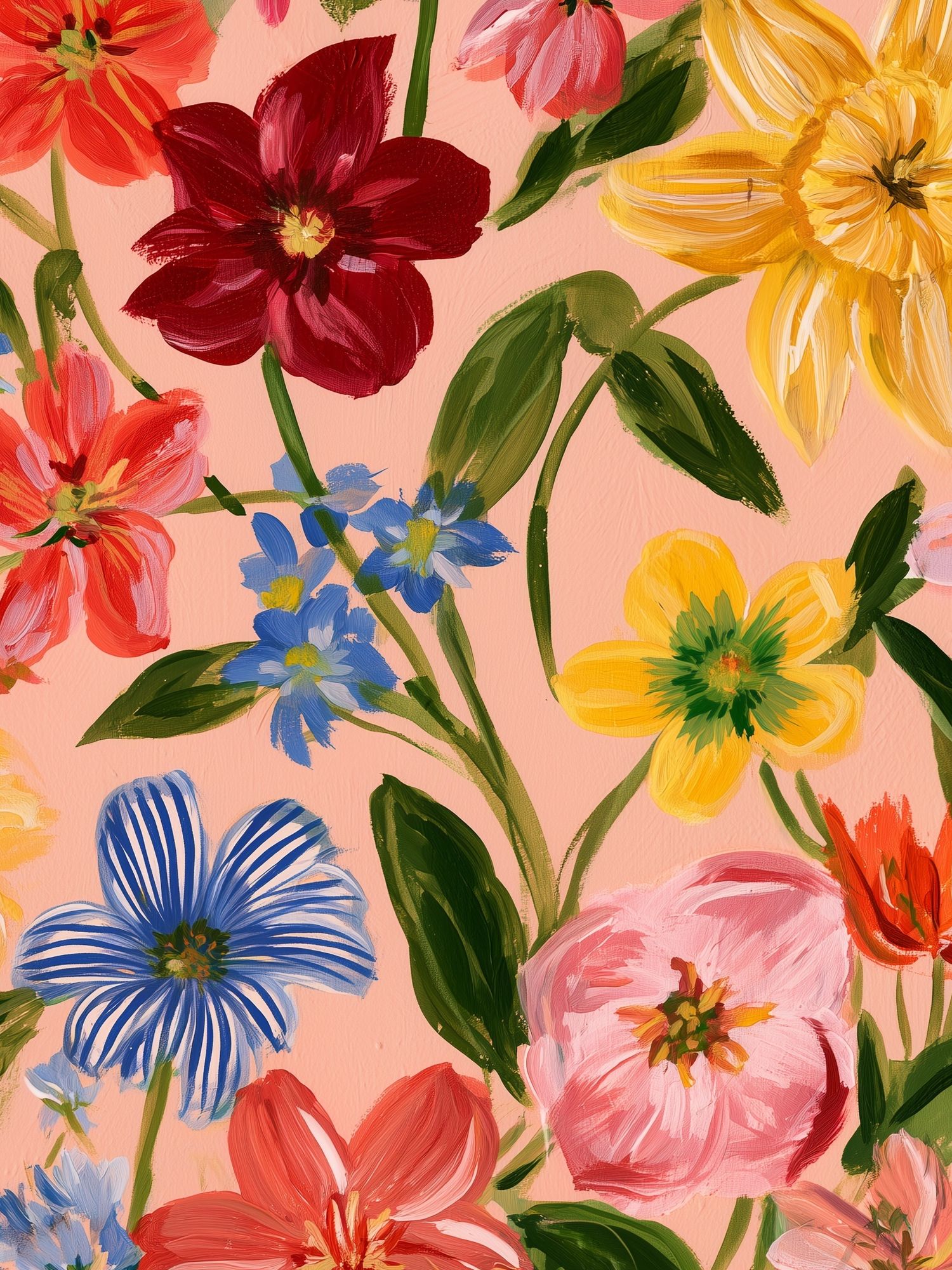 Colorful Floral Bouquet Illustration Poster. poster detail