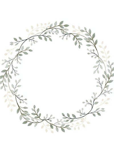 Botanical Wreath Minimalist Print. poster