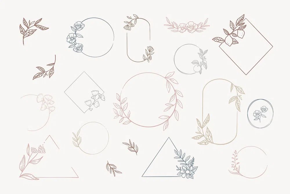 Monochrome Floral Pattern Print. poster — botanical art