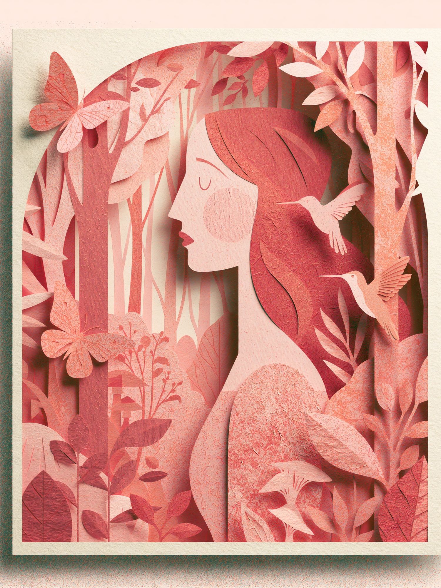 Dreaming Woman Botanical Print. poster — botanical art
