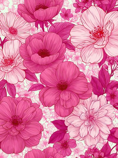 Pink Blossom Floral Print.