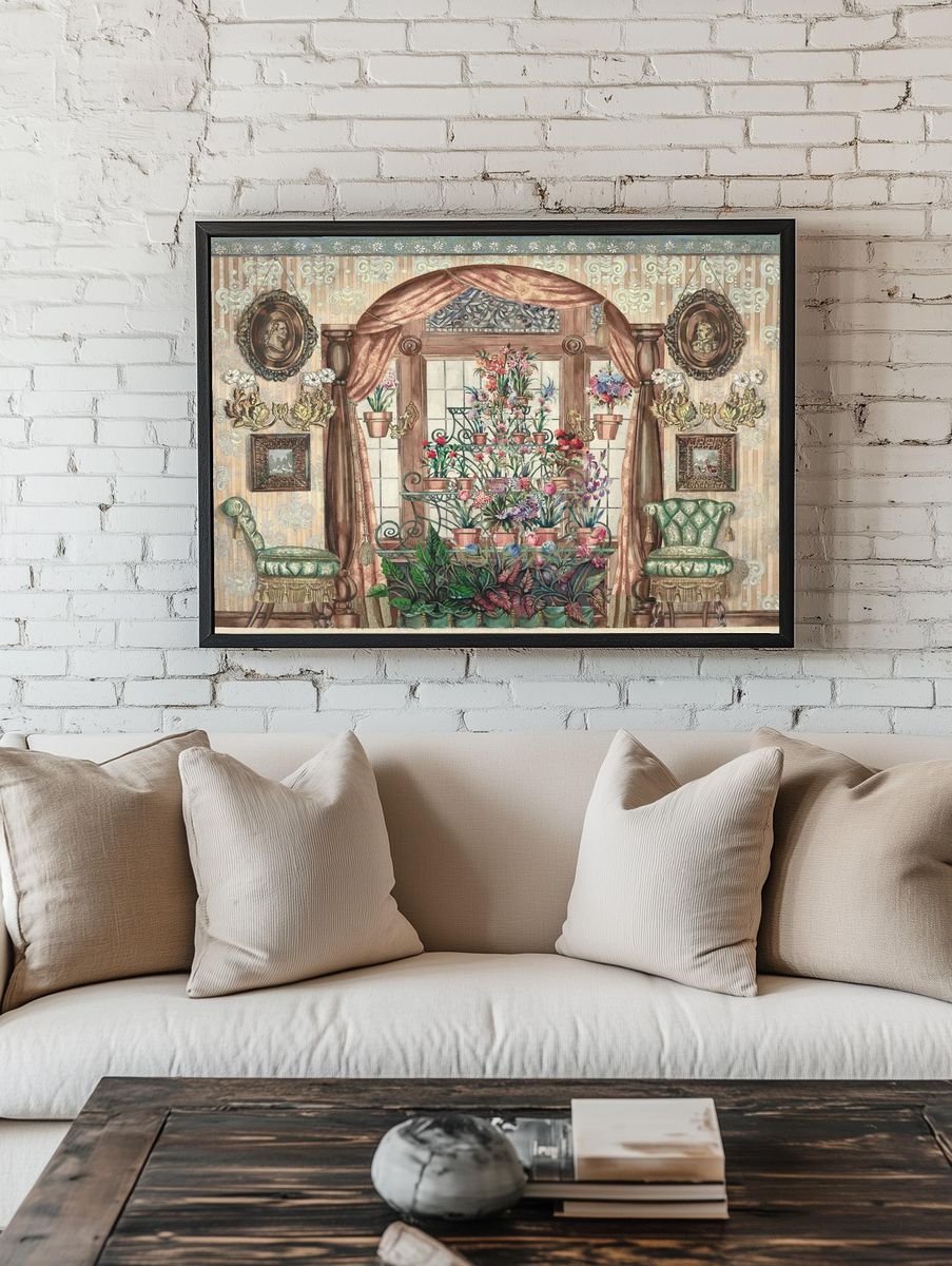 Victorian Floral Conservatory Poster room preview