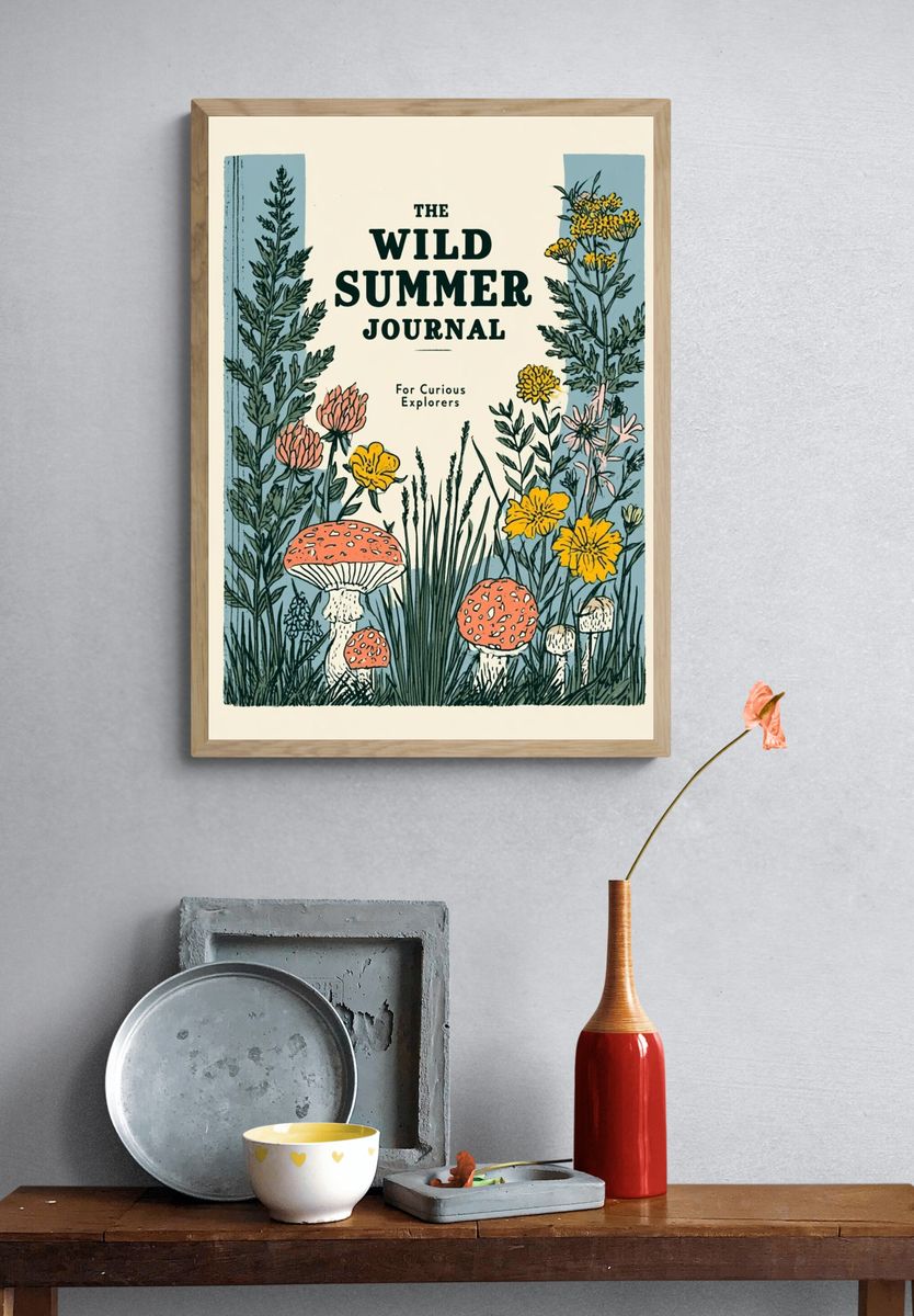 Wild Summer Journal Botanical Print. — room view 3