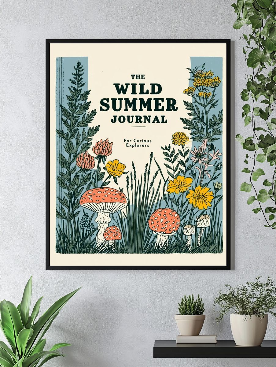Wild Summer Journal Botanical Print. — room view 4