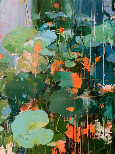 Lily Pond Abstract Print.