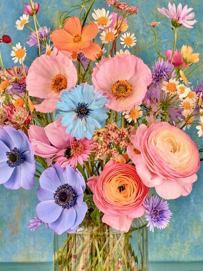 Pastel Wildflower Bouquet Print. poster