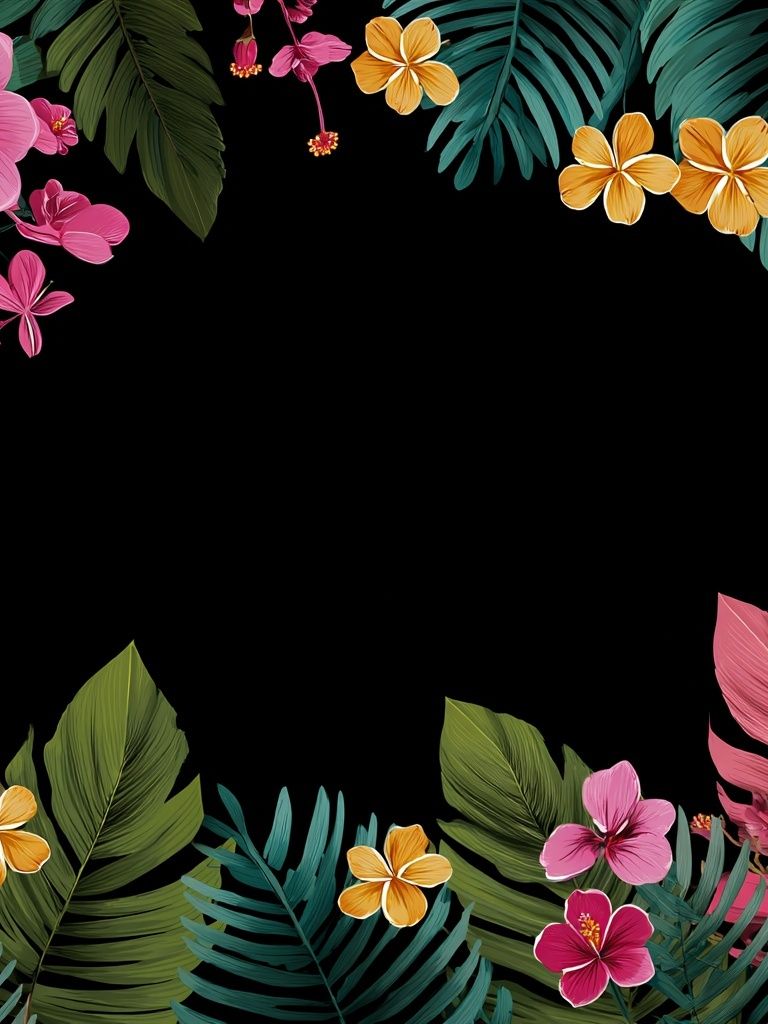 Tropical Hibiscus Floral Poster. poster detail