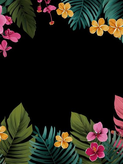 Tropical Hibiscus Floral Poster. poster print