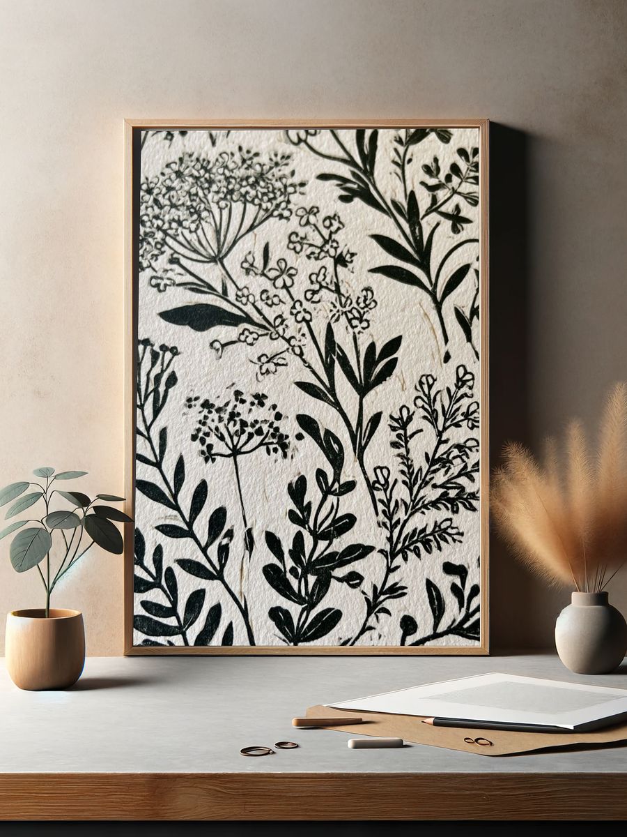 Wild Meadow Botanical Print. — room view 2