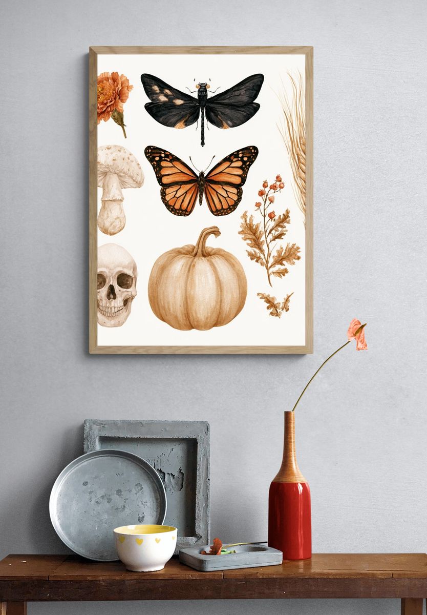 Autumn Botanical Study Poster. — room view 3