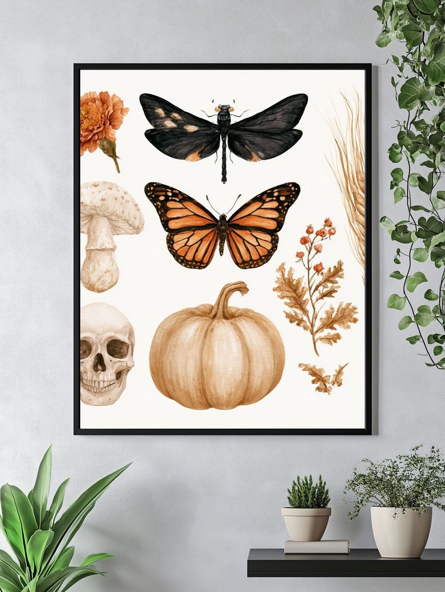 Autumn Botanical Study Poster. — room view 4