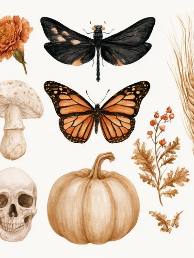 Autumn Botanical Study Poster. poster