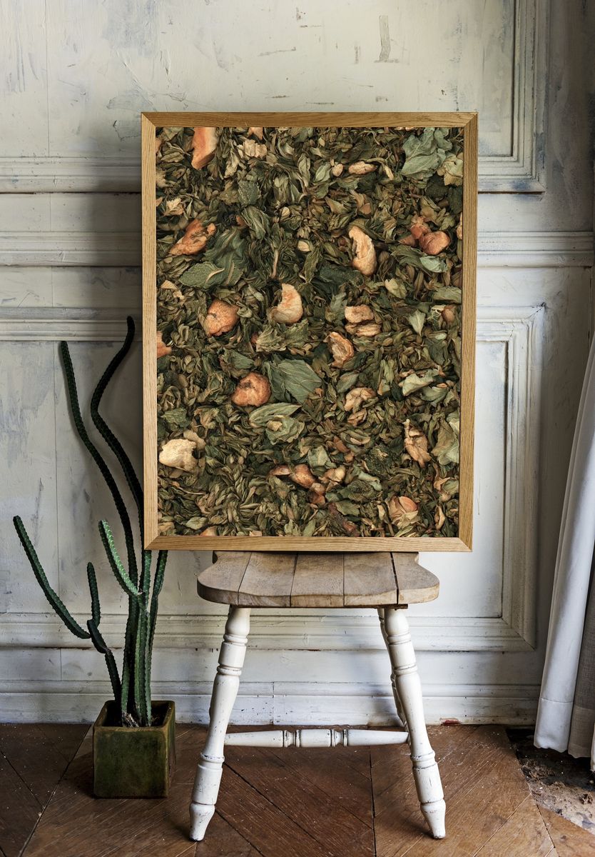 Dried Herb Texture Print. — room view 1