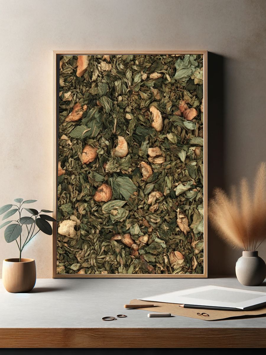 Dried Herb Texture Print. — room view 2