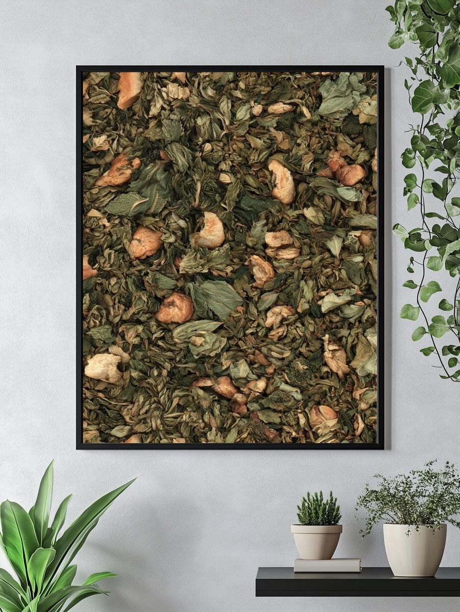 Dried Herb Texture Print. — room view 4