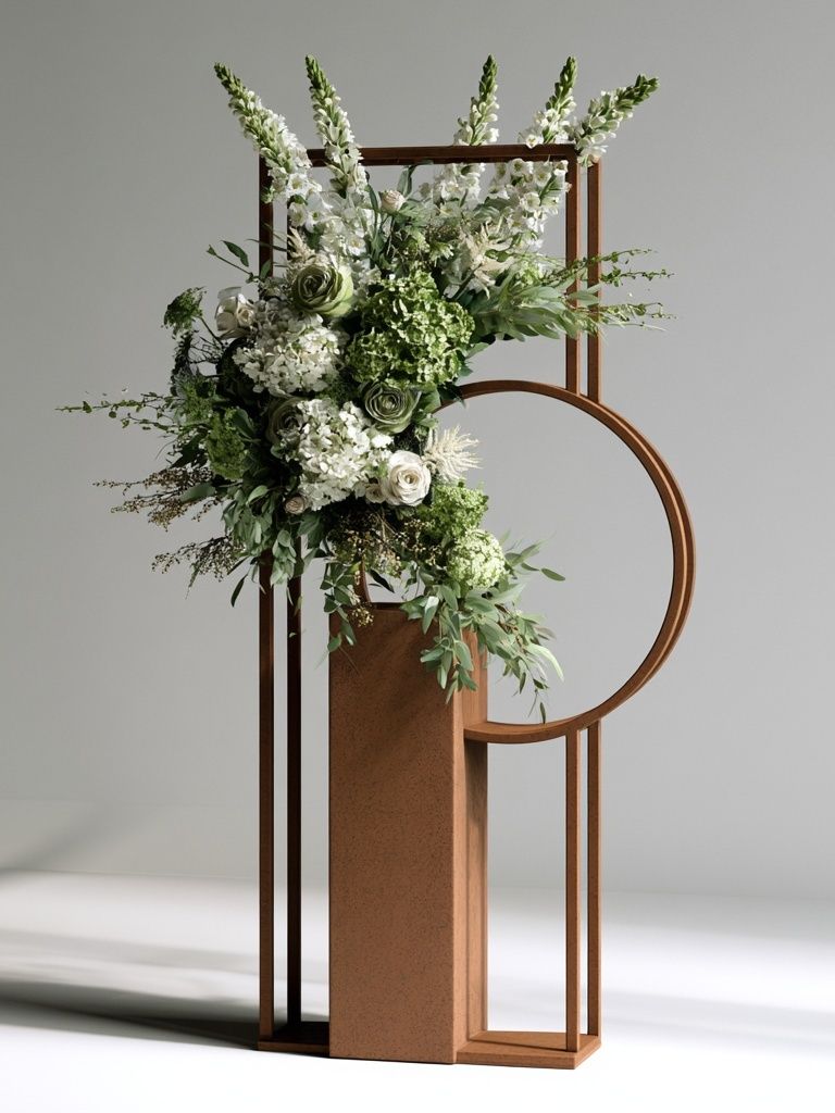 Modern Floral Sculpture Poster. poster detail