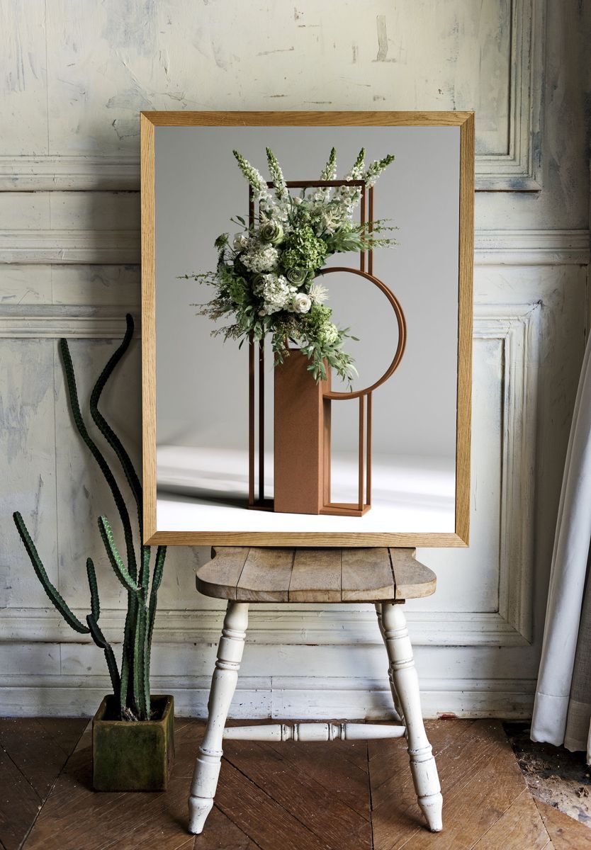 Modern Floral Sculpture Poster. room preview