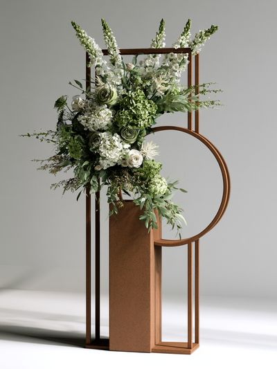 Modern Floral Sculpture Poster. poster print