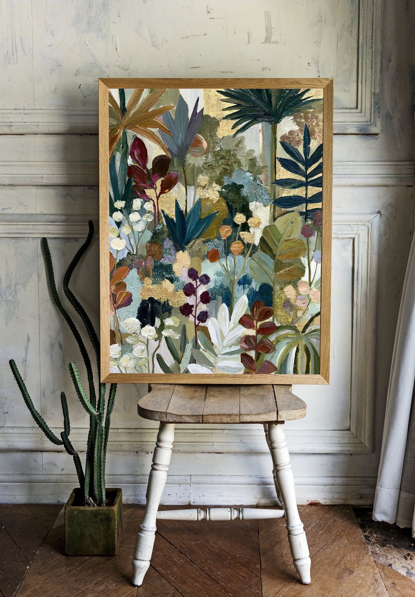 Tropical Botanical Garden Print. — room view 1