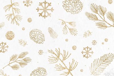 Glittery pine branch conifer cone. poster print