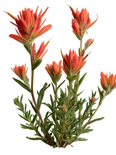 Indian Paintbrush Botanical Print. poster