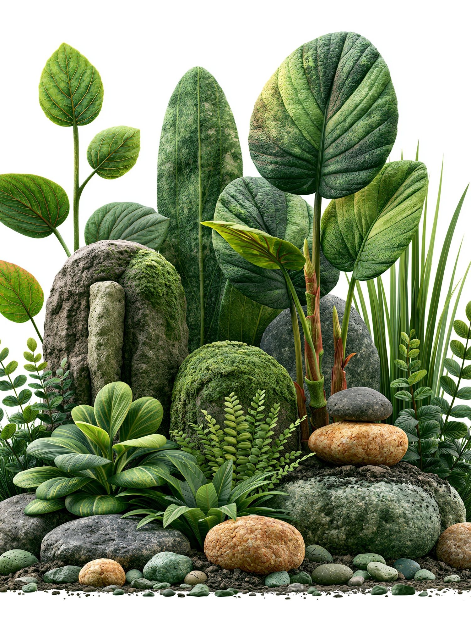 Lush Botanical Stones Poster. poster — botanical art