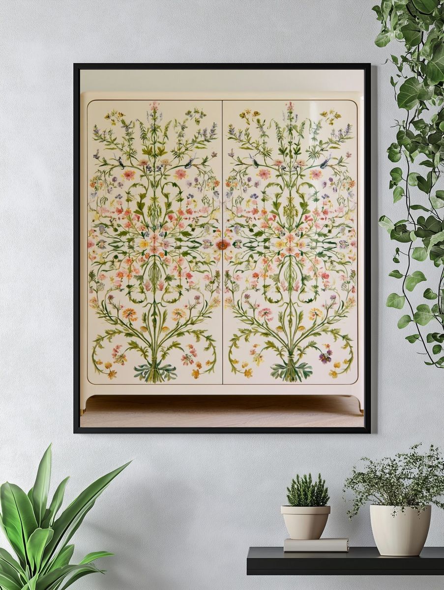 Botanical Symmetry Print. — room view 4
