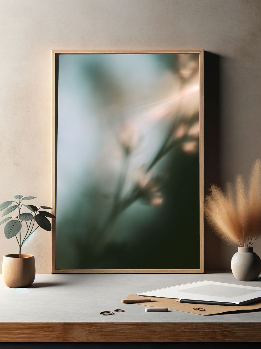 Soft Botanical Blur Print. — room view 2
