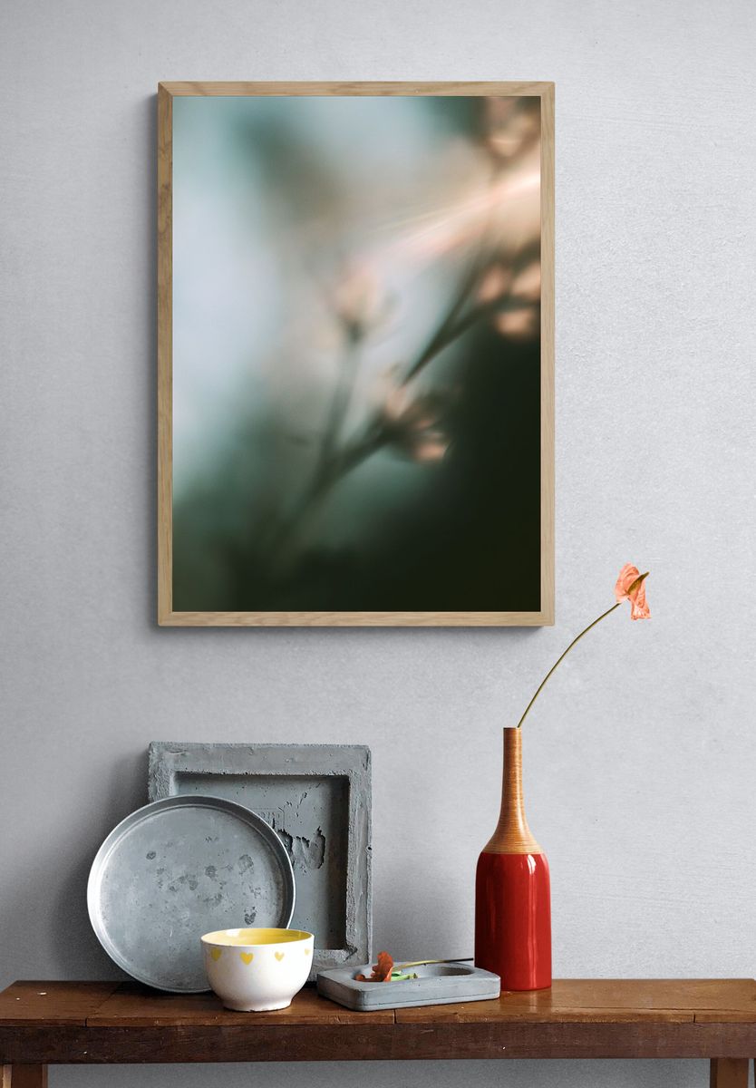 Soft Botanical Blur Print. — room view 3