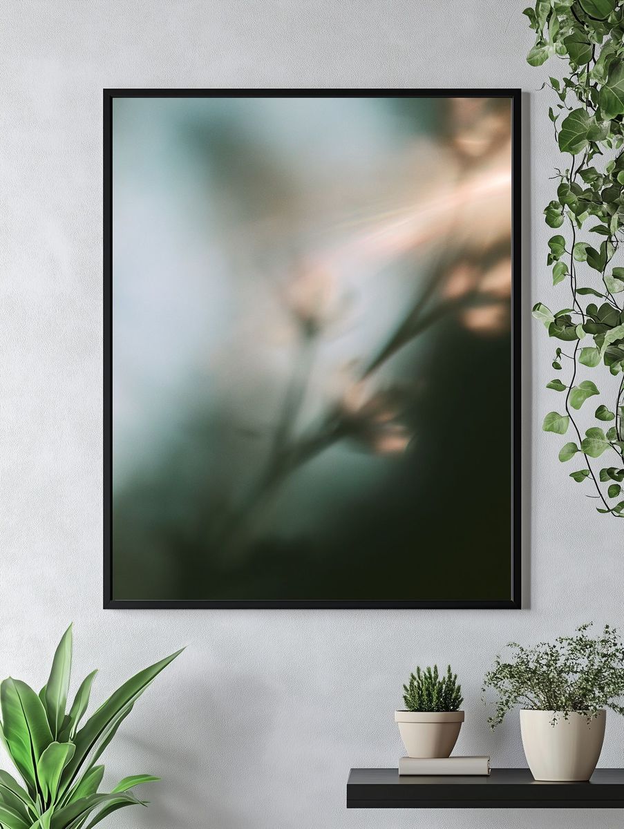 Soft Botanical Blur Print. — room view 4