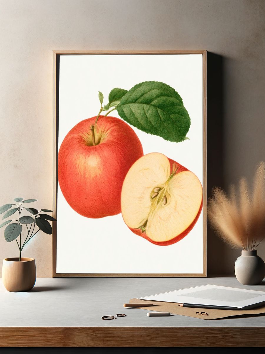 Apple Botanical Print. — room view 2