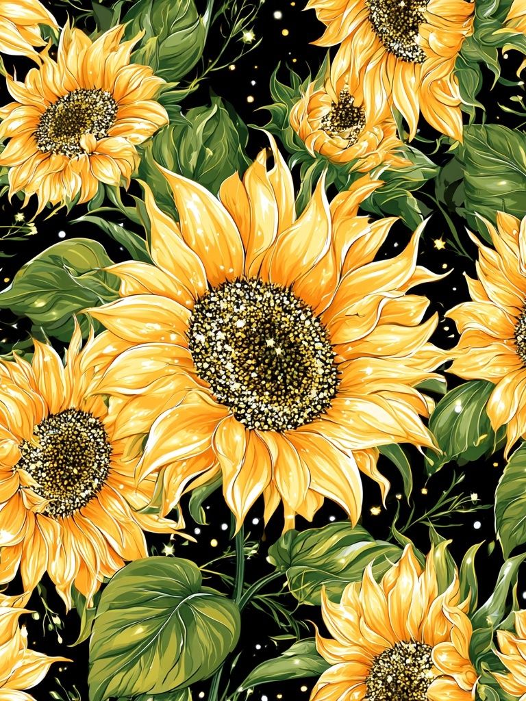 Sunflower Bloom Botanical Print. poster — botanical art
