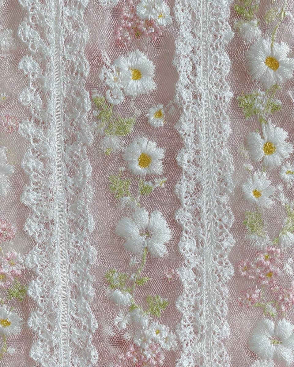 Daisy Lace Floral Print. poster detail