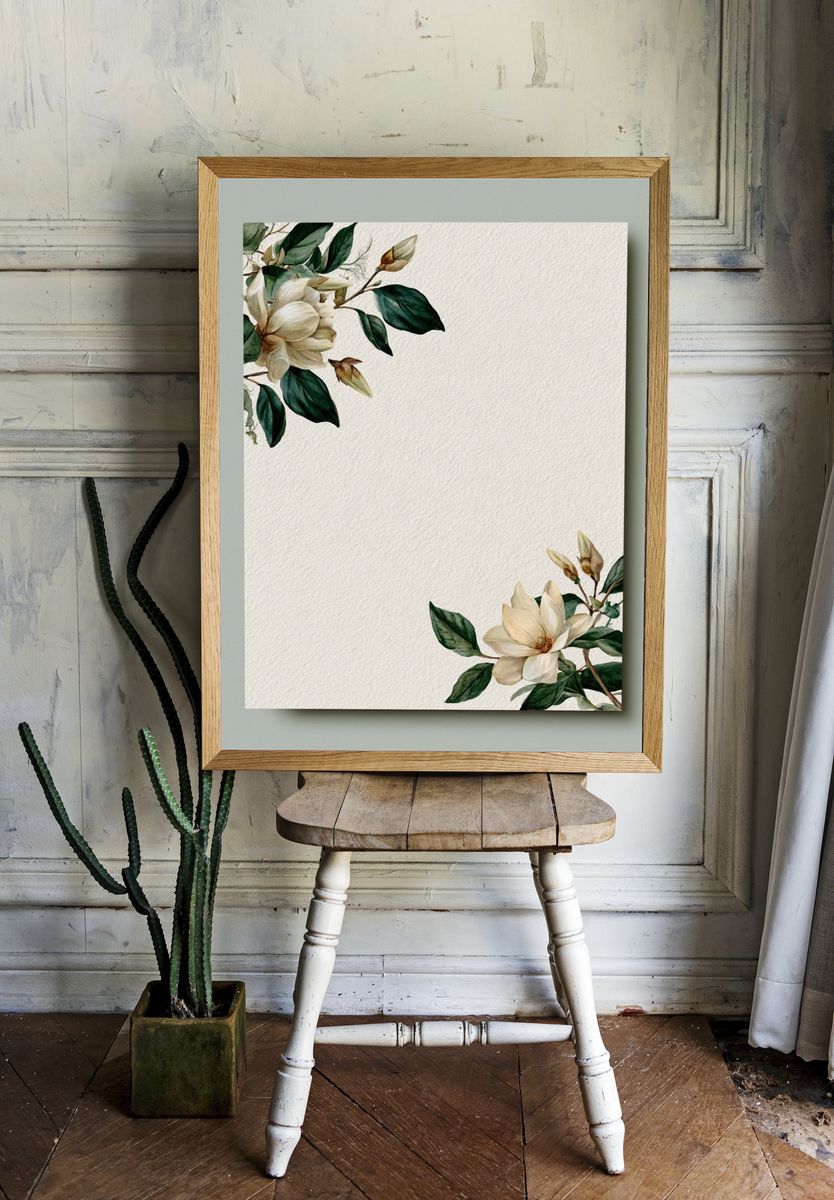 Magnolia Botanical Poster. room preview