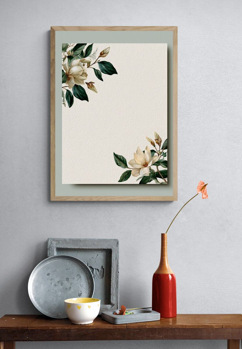 Magnolia Botanical Poster. — room view 3