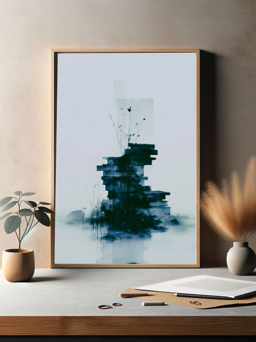 Dreamy Botanical Abstract Print. — room view 2