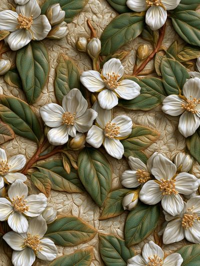 Jasmine Blooms Botanical Print. poster