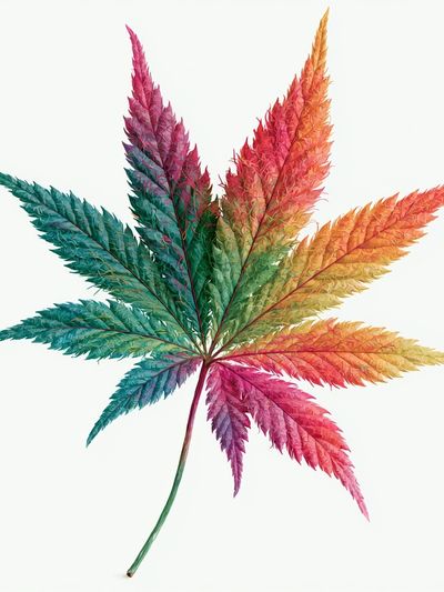 Rainbow Leaf Botanical Print.
