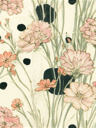 Pastel Wildflower Botanical Print. poster