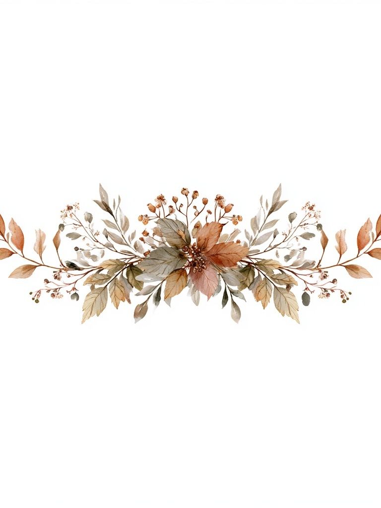 Autumn Botanical Garland Print. poster — botanical art