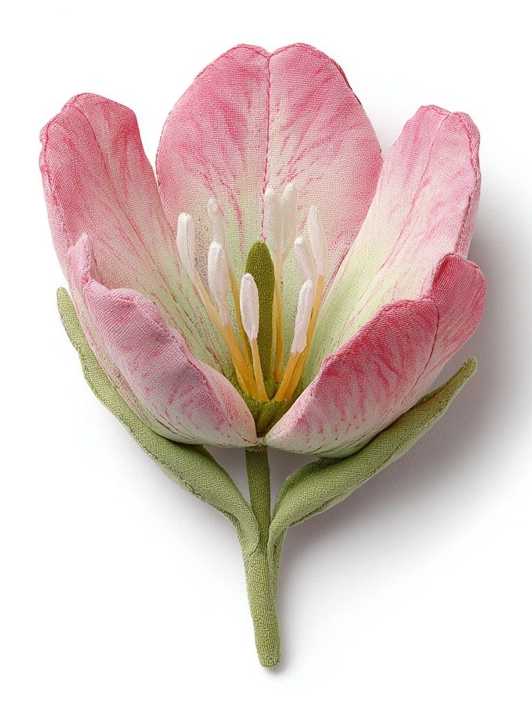 Pink Tulip Botanical Print. poster detail